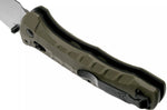 Couteau pliant Benchmade Turret Black 980SBK lame noire semi-dentée manche G10 vert olive 12cm