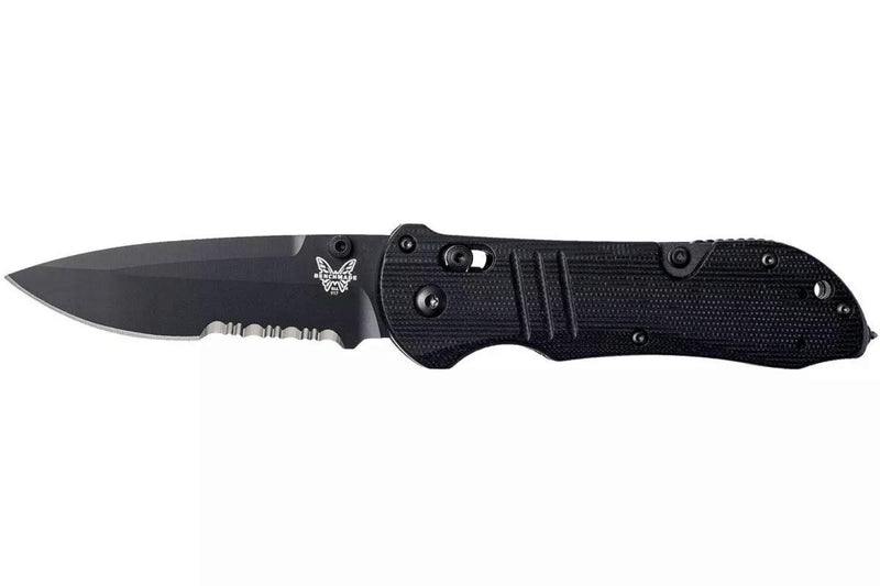 Couteau pliant Benchmade Tactical Triage 917SBK manche en G10 noir 12,4cm avec coupe ceinture