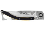 Couteau pliant Lug SP1SJN noir et jaune manche en G10 et acier 11cm avec clip