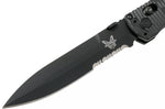 Couteau pliant Benchmade Socp Tactical Folder 391SBK lame dentelée manche fibre de carbone CF-Elite® 14cm pic brise-vitre