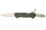 Couteau pliant multifonction Benchmade Weekender 317 double lame manche micarta/aluminium gris 9cm avec décapsuleur