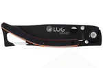 Couteau pliant Lug SP1TOB noir mat et orange black titanium 11cm avec clip