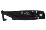 Couteau pliant Lug SP1TRB noir mat et rouge black titanium 11cm avec clip