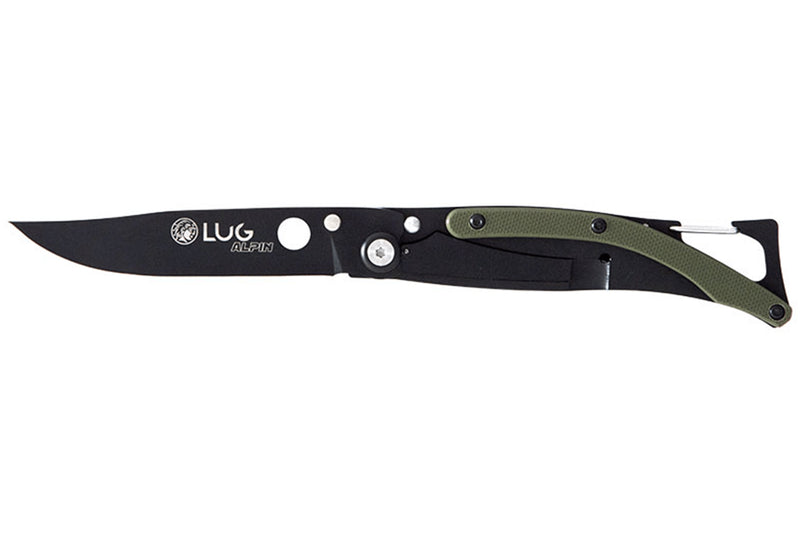 Couteau pliant Lug SP1TK noir mat kaki black titanium 11cm avec clip