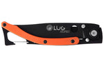 Couteau pliant Lug SP1TO noir mat et orange black titanium 11cm avec clip