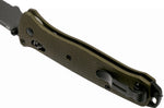 Couteau pliant Benchmade Bailout 537SGY-1 lame semi-dentée manche aluminium anodisé vert 11cm avec brise-vitre