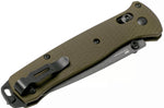 Couteau pliant Benchmade Bailout 537SGY-1 lame semi-dentée manche aluminium anodisé vert 11cm avec brise-vitre