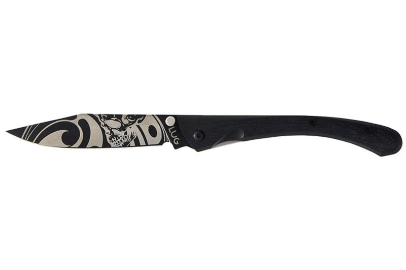 Couteau pliant Lug Bad boy LUC63LTB2LC manche en G10 et acier noir 12cm