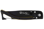 Couteau pliant Lug SP1TJN manche en G10 noir et jaune 11cm avec clip