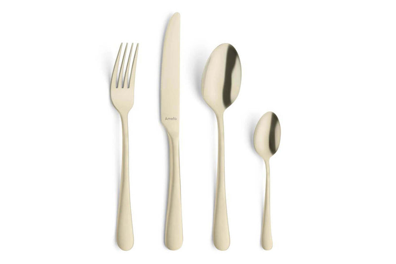 Ménagère 24 couverts de table Austin PVD Amefa inox 18/0 - Champagne