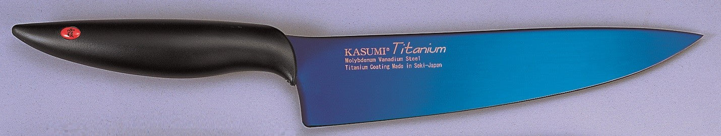 Couteau de chef Kasumi Titanium bleu lame 20cm