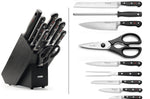 Bloc de 9 couteaux Wusthof Classic forgés coloris anthracite