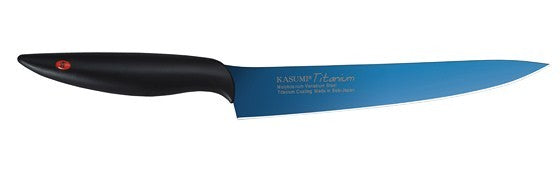 Couteau à découper Kasumi Titanium bleu lame 20cm