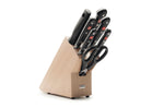 Bloc cuisine Wusthof Classic forgés 7 pièces - 5 couteaux + 1 fusil et une paire de ciseaux