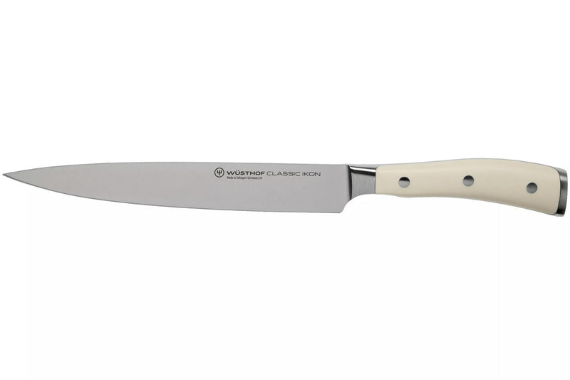 Couteau tranchelard Wüsthof Classic Ikon Blanc forgé 20cm