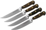 Coffret 4 couteaux à steak Wüsthof Crafter forgés 12cm en chêne fumé