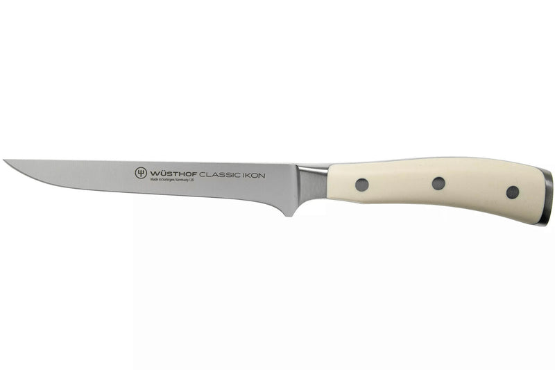 Couteau à désosser Wüsthof Classic Ikon blanc forgé 14cm