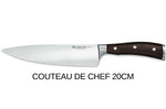 Coffret 3 couteaux Wüsthof Ikon forgés - office 9cm + tranchelard 20cm + chef 20cm