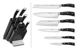 Bloc Wüsthof Classic Ikon noir - 6 couteaux forgés