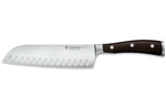 Couteau santoku Wüsthof Ikon forgé 17cm alvéolé en bois de grenadille