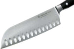 Couteau santoku Wüsthof Ikon forgé 17cm alvéolé en bois de grenadille