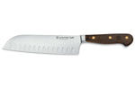 Couteau santoku alvéolé Wüsthof Crafter forgé 17cm en chêne fumé
