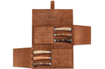 Coffret 6 couteaux à steak Wüsthof Ikon forgés 12cm avec pochette en cuir