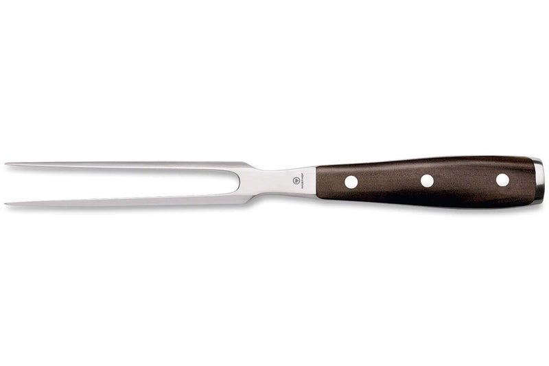 Fourchette à viande Wüsthof Ikon forgée 16cm en bois de grenadille