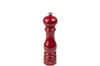 Moulin à sel manuel Peugeot Paris U'Select en bois laqué rouge - 22 cm