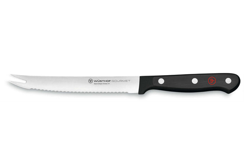 Couteau à tomates Wüsthof Gourmet lame crantée pointe fourchue 14cm