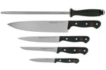 Serviette de chef Wüsthof Gourmet 5 pièces : 4 couteaux + 1 fusil à aiguiser