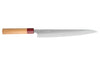 Couteau sujihiki japonais artisanal Tsunehisa Aogami Super martelé 27cm