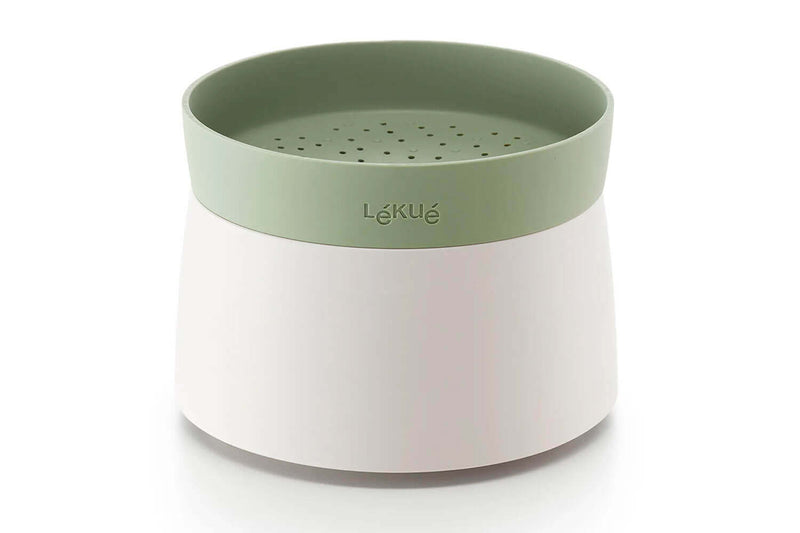 Cuiseur à riz et céréales rapide Lékué Quick Quinoa & Rice Cooker en silicone platinum