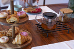 Présentoir à gâteaux Point Virgule 2 étages en bois d'acacia