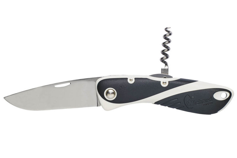 Couteau pliant Wichard Aquaterra 10153 manche noir avec tire-bouchon