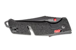 Couteau pliant SOG Trident AT SGTRIDSBKR semi-denté manche en nylon/fibres de verre 13,5cm noir/rouge