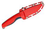 Couteau SOG Aegis FX SGAEGISFXRIN lame 9,3cm manche en nylon/fibres de verre rouge avec étui