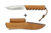 Couteau Wildsteer Baby Wild BWI0101 lame 9cm manche cuir gold + étui en cuir assorti
