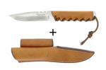 Couteau Wildsteer Baby Wild BWI0101 lame 9cm manche cuir gold + étui en cuir assorti