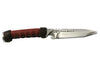 Couteau de chasse Wildsteer WILD0102P forgé lame tanto 11,5cm manche cuir marron + étui en cuir assorti et pierre à feu