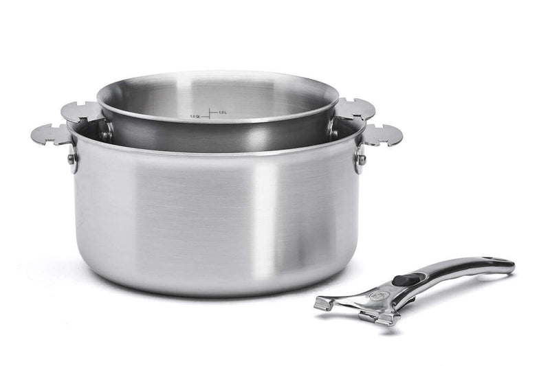 Set de 2 casseroles De Buyer Alchimy Loqy en inox avec poignée amovible