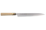 Couteau sujihiki japonais artisanal Kasahara Shigehiro forgé par Yoshikazu Ikeda 27cm