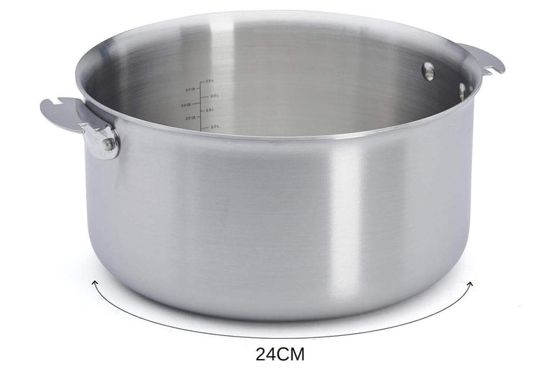 Casserole De Buyer Alchimy Loqy amovible en inox 18/10 multicouches - 24cm