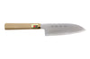 Couteau santoku japonais artisanal Kasahara Shigehiro forgé par Yoshikazu Ikeda 16,5cm