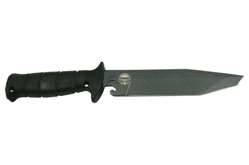 Couteau Wildsteer Wing-Tactic WING6113 lame tanto 12,5cm logo GIGN manche kraton noir + brise-vitre + étui POM + malette