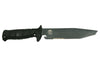 Couteau Wildsteer Wing-Tactic WING6213 lame semi-dentée 12,5cm logo GIGN manche kraton noir + brise-vitre + étui POM + malette