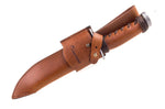 Couteau de chasse Wildsteer Kangal KAN0102 forgé lame tanto 17,5cm manche cuir + étui en cuir