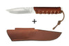 Couteau Wildsteer Baby Wild BWI0102 lame 9cm manche cuir marron + étui en cuir assorti
