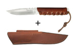 Couteau Wildsteer Baby Wild BWI0102 lame 9cm manche cuir marron + étui en cuir assorti
