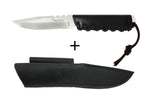 Couteau Wildsteer Baby Wild BWI0103 lame 9cm manche cuir noir + étui en cuir assorti